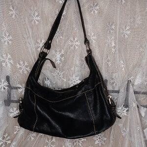 Fossil Black Leather Medium Shoulder Bag